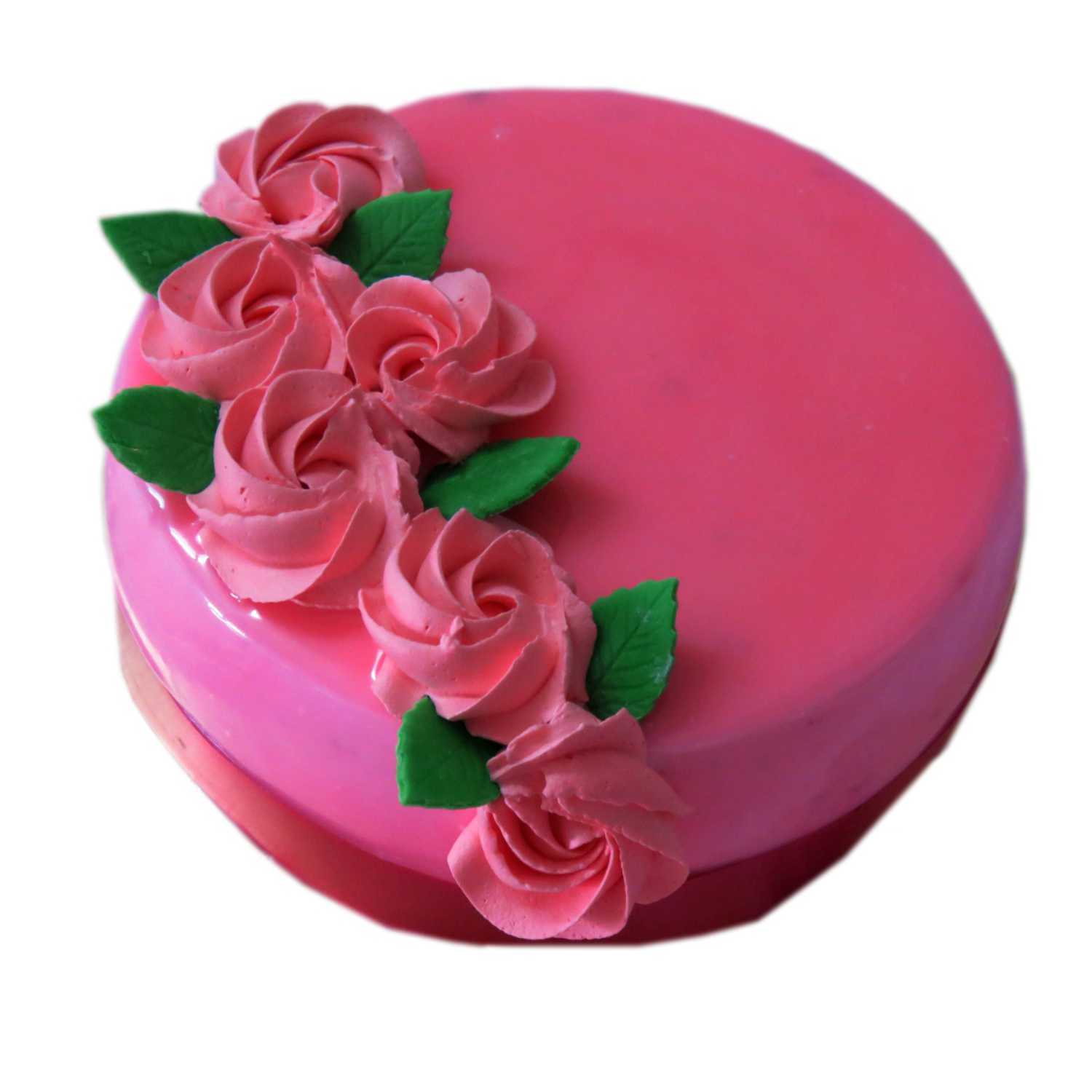 Order Pink Rose Chocolate Flavor Cake 1 Kg Online at Best Price, Free  Delivery|IGP Cakes